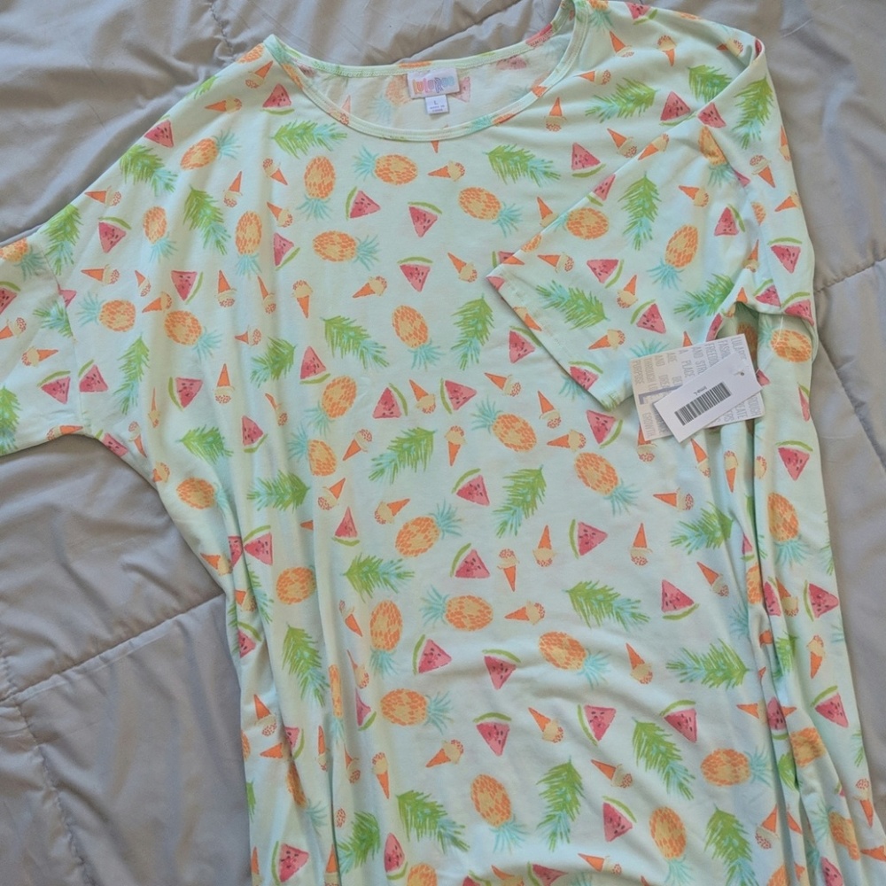 NWT Lularoe Irma L Summer Tropical Fun Print